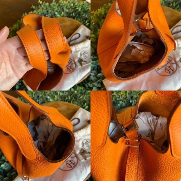 SOLD Hermes Clemence Picotin Lock 22 Leather Satchel - Picture 7 of 12